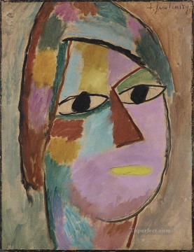Expresionismo Painting - mystischer kopf frauenkopf gelber mund 1917 Alexej von Jawlensky Expresionismo